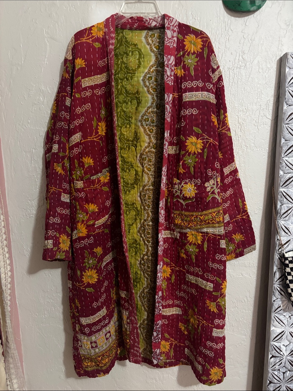 She’s 1 Oak Reversible Kantha Kimono One Size - Picture 5 of 8
